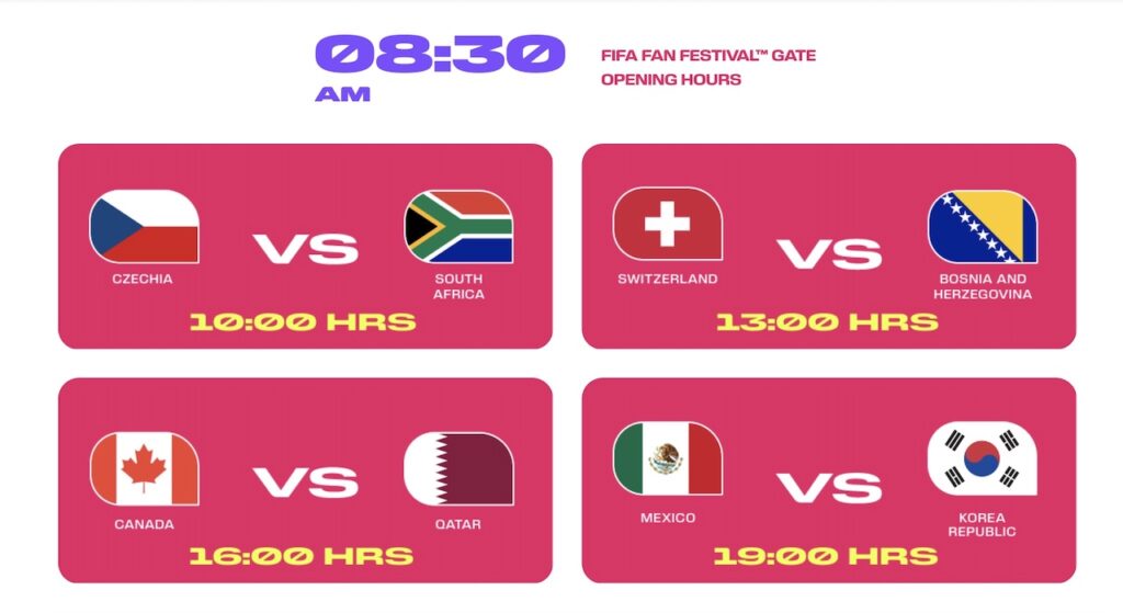 Hora oficial de apertura del FIFA Fan Fest Guadalajara el jueves 18 de junio