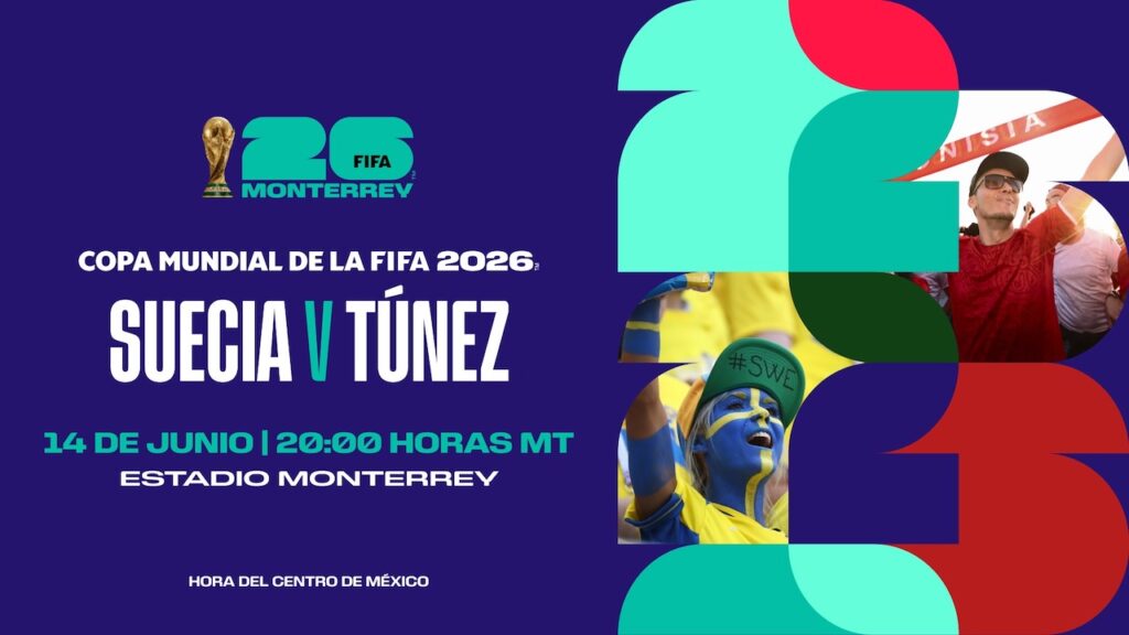 El primer partido del Mundial 2026 en Monterrey será Suecia vs Túnez