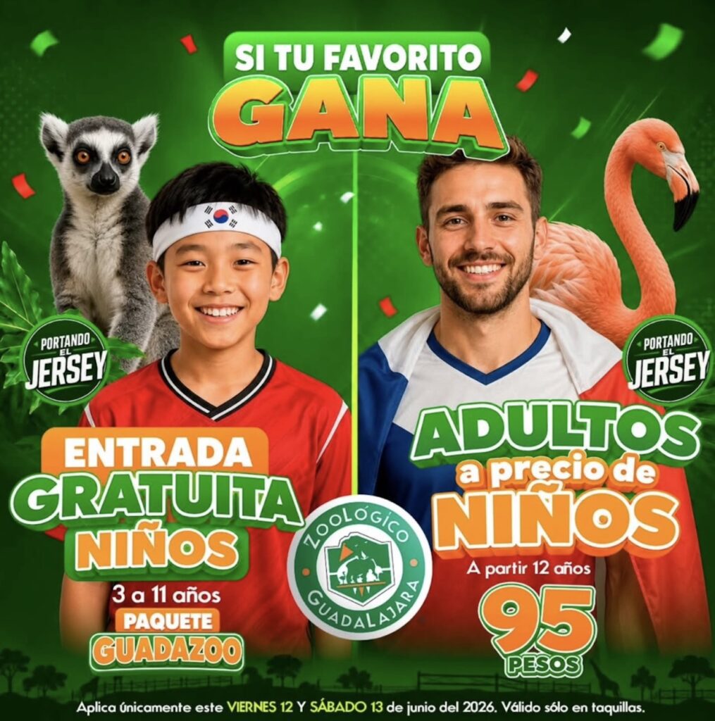 El Zoológico Guadalajara premiará a los aficionados si México derrota a Corea del Sur