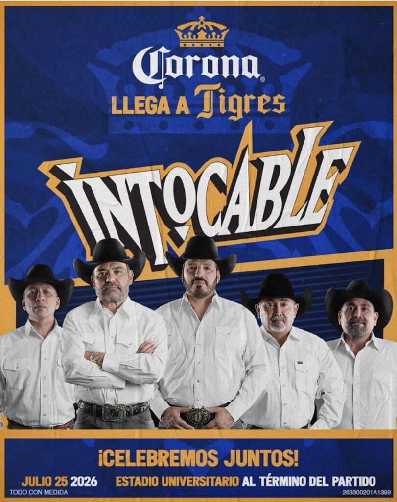 Corona confirma concierto de Intocable tras Tigres vs San Luis: así podrás vivir la experiencia