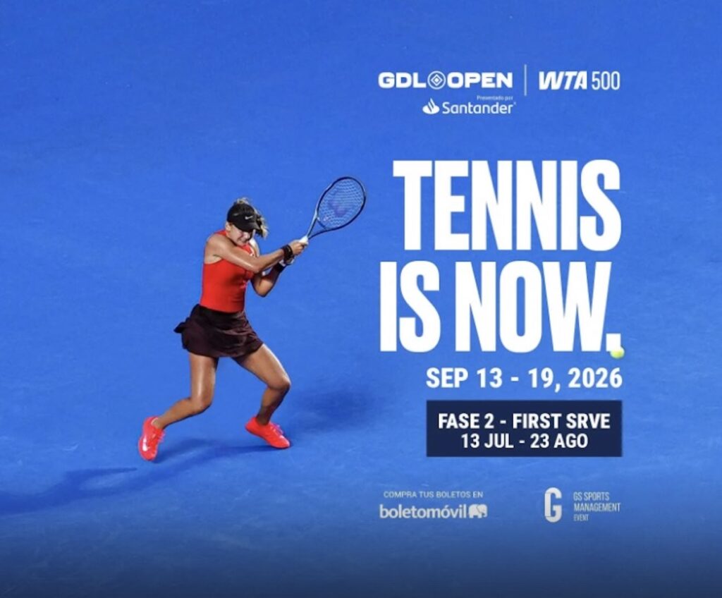 GDL Open presentado por Santander 2026: Venta de boletos va en fase dos en Boletomóvil.com