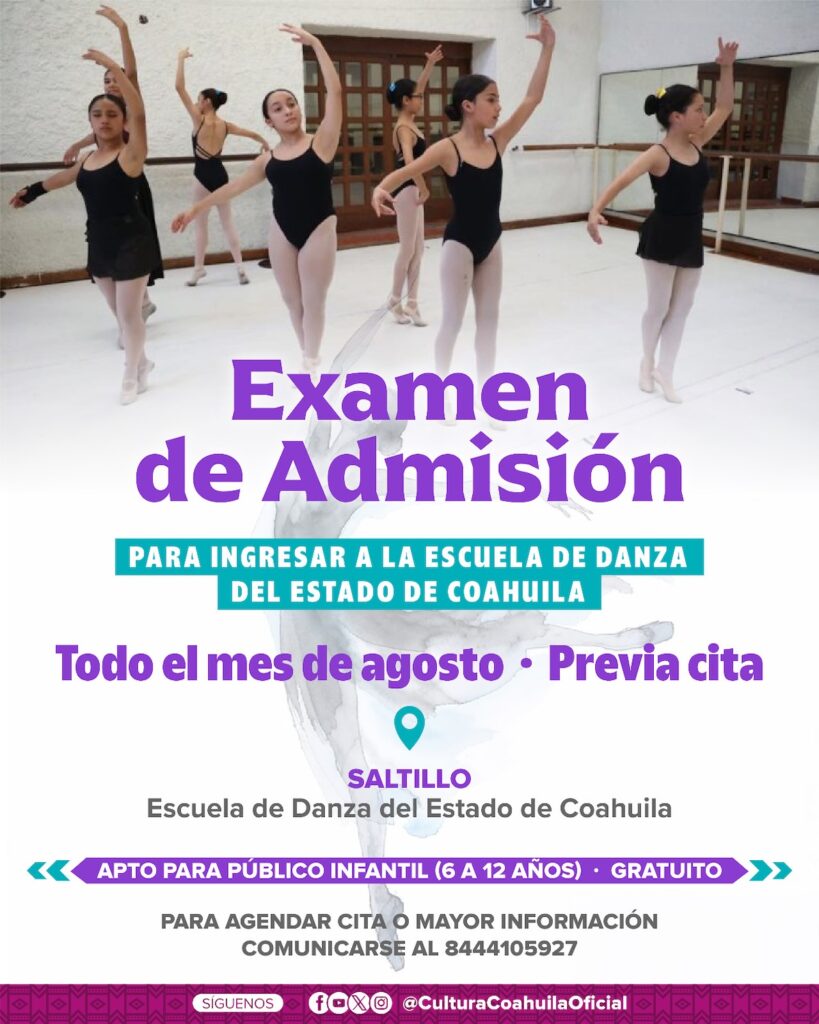 Coahuila presenta su cartelera cultural para agosto de 2026. Foto: Cortesía
