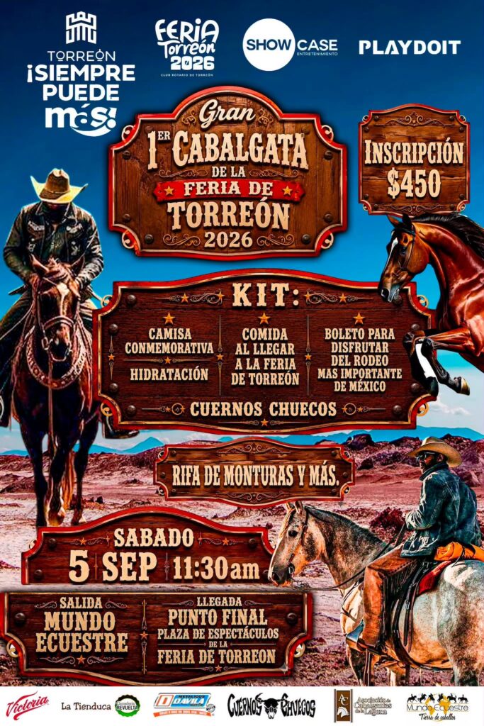 La Gran Cabalgata de la Feria de Torreón será el 5 de septiembre