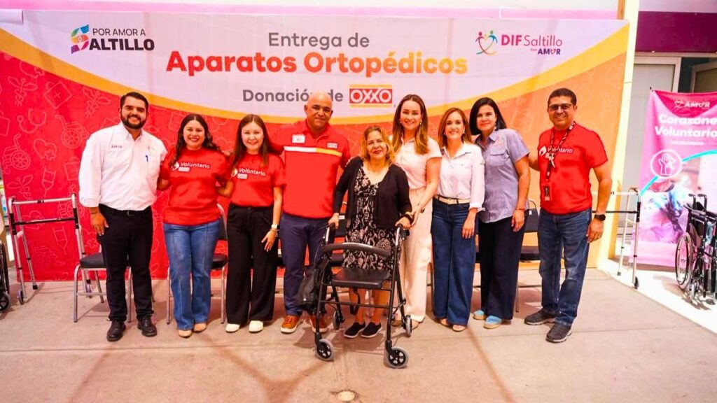 OXXO dona aparatos ortopédicos por 490 mil pesos al DIF Saltillo