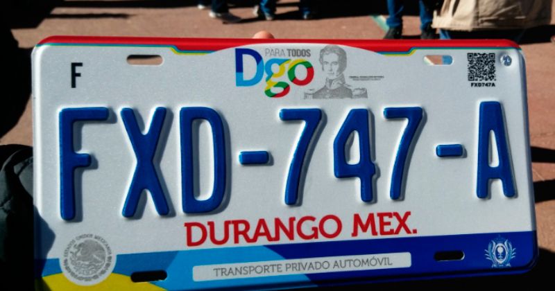 Placas vehiculares de Durango se cambiarán en el 2023