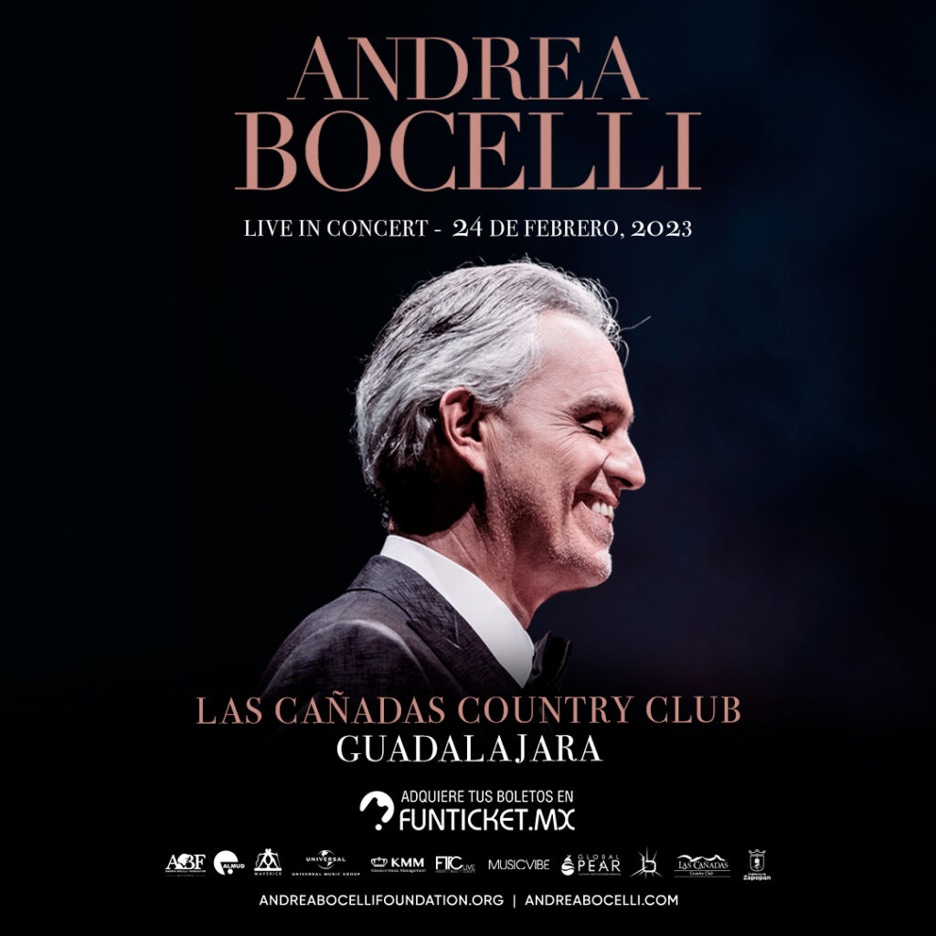 Andrea Bocelli sí se presentará em Guadalajara. Los boletos costarán hasta 25 mil pesos