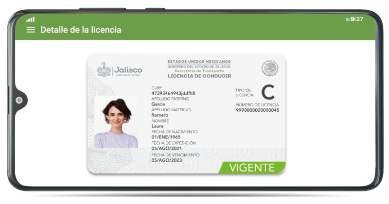 Licencia de conducir digital en Jalisco