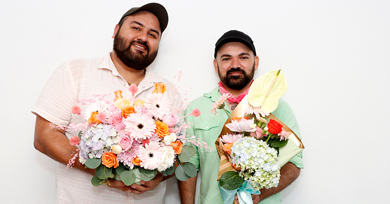 Hector y Pablo, fundadores de Nardo y Pardo, servicio de flores en Guadalajara