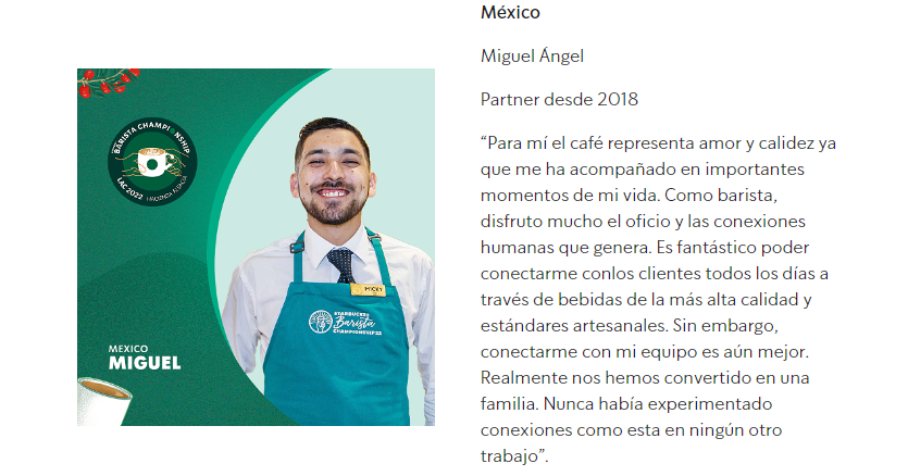 Miguel Ángel, competidor de Starbucks Barista Championship 2022