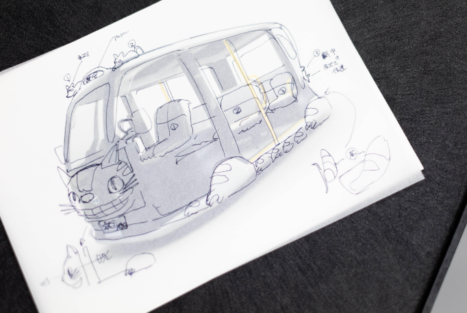 Boceto del Cat Bus de Toyota