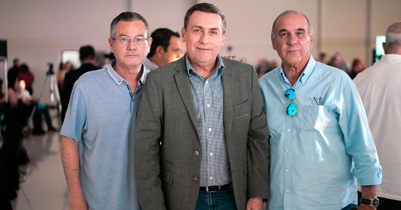 Pedro Calleja, Francisco Hamdan y Carlos Algara.