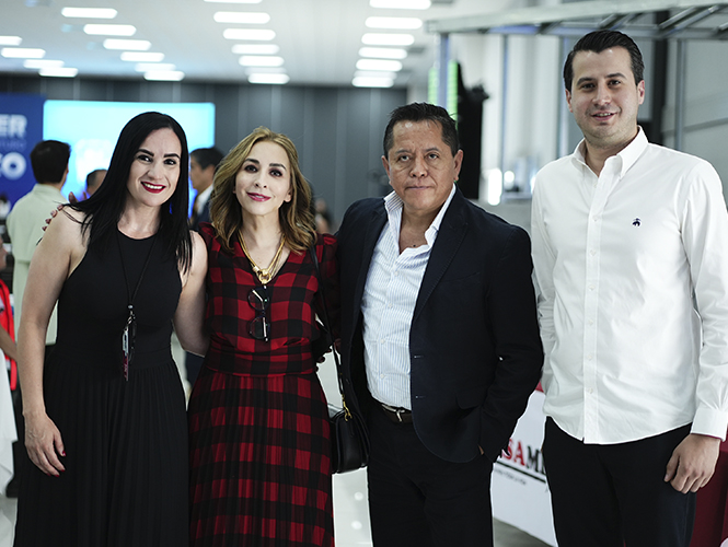 Minerva Alvarado, Marcela Barrón, Alejandro Delgado y Baloys Tiburcio.