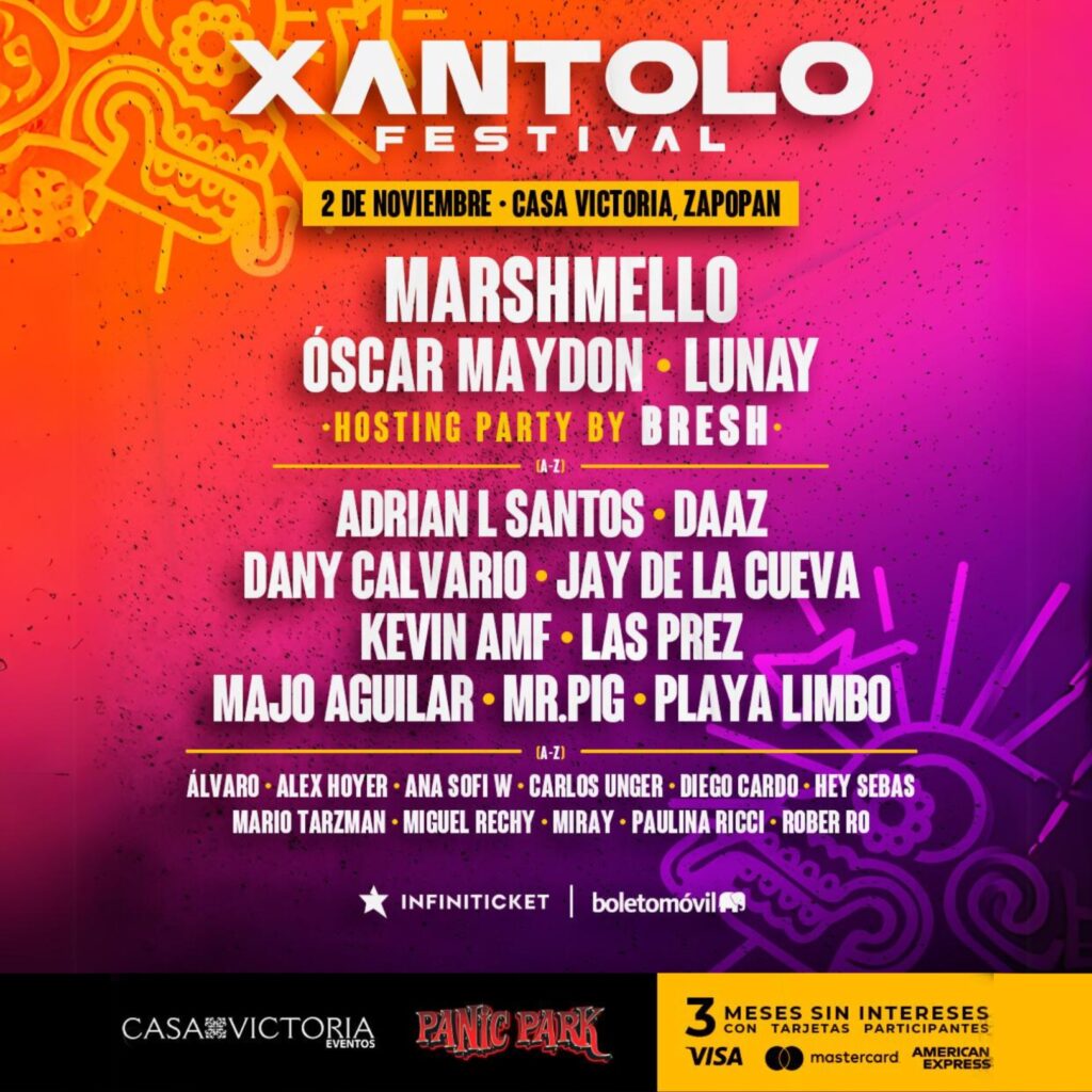 lineup artistas en fextival xantolo 2024 guadalajara