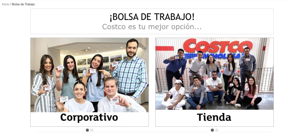 Costco México te invita a estar pendiente de sus vacantes en su bolsa de trabajo oficial