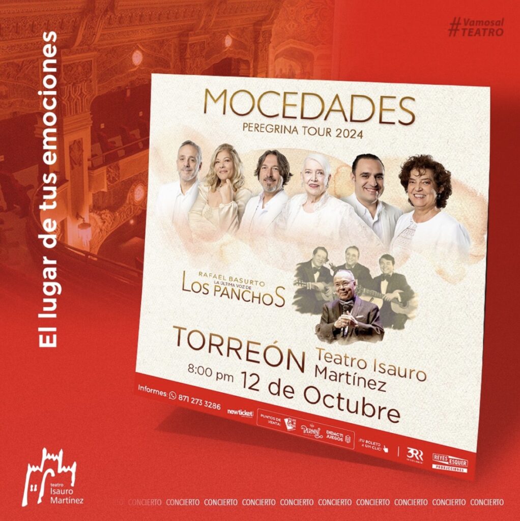 El concierto de Mocedades en Torreón será el día de mañana