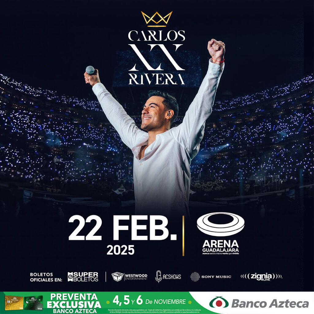 Cartelera Arena Guadalajara 2025 PRECIO DE BOLETOS fechas