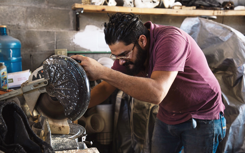 Antonio tomó el gusto a la escultura desde niño