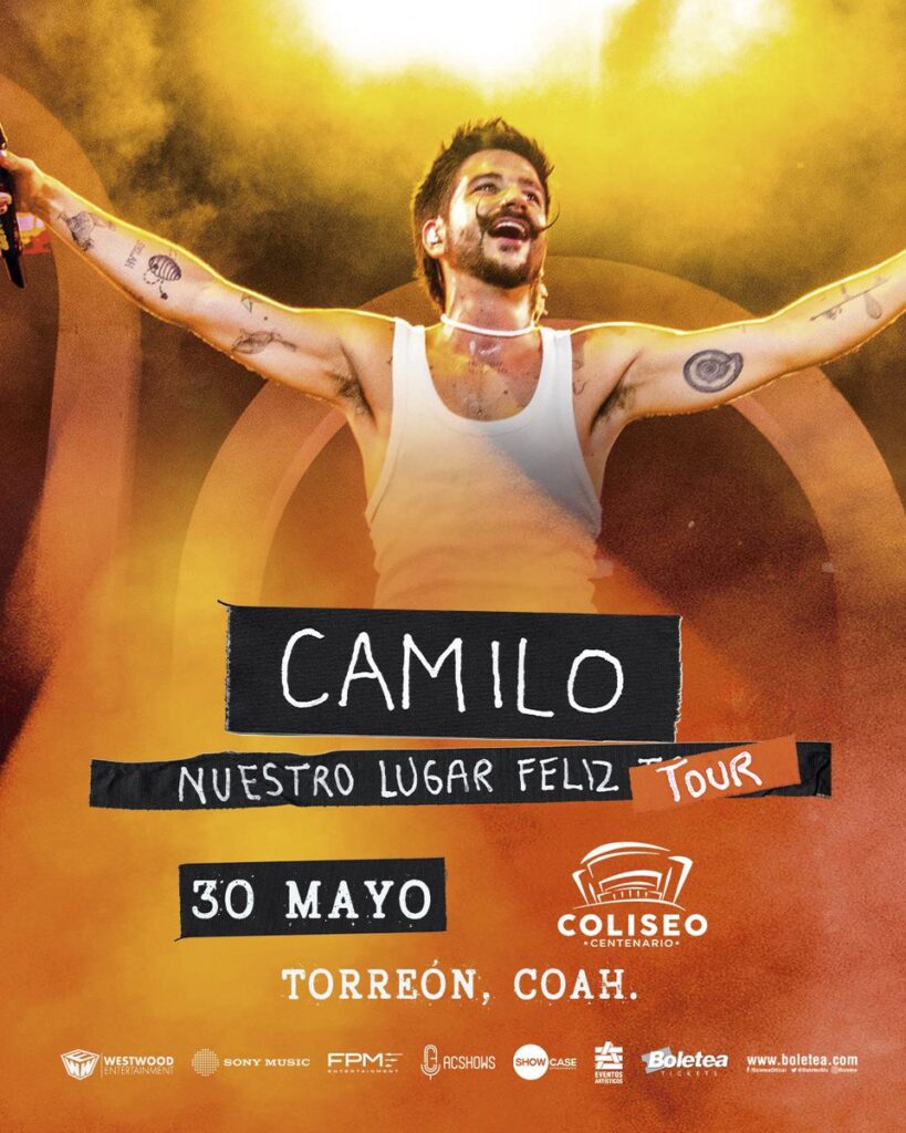 Camilo confirma concierto en Torreón 2025