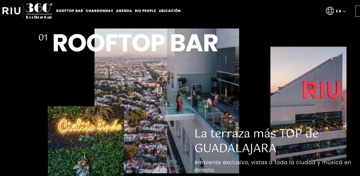 Hotel RIU Plaza Guadalajara inaugura el impresionante 360º Rooftop Bar