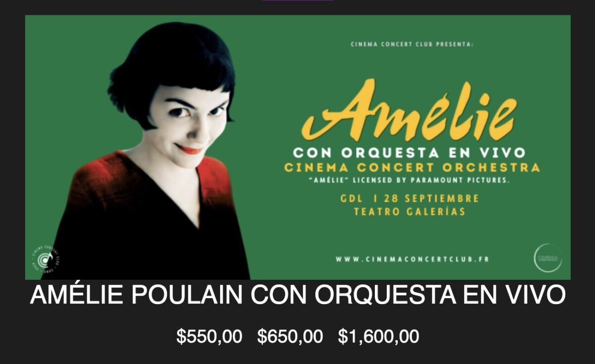 Vive 'Amélie' como nunca antes: proyección con orquesta en Guadalajara