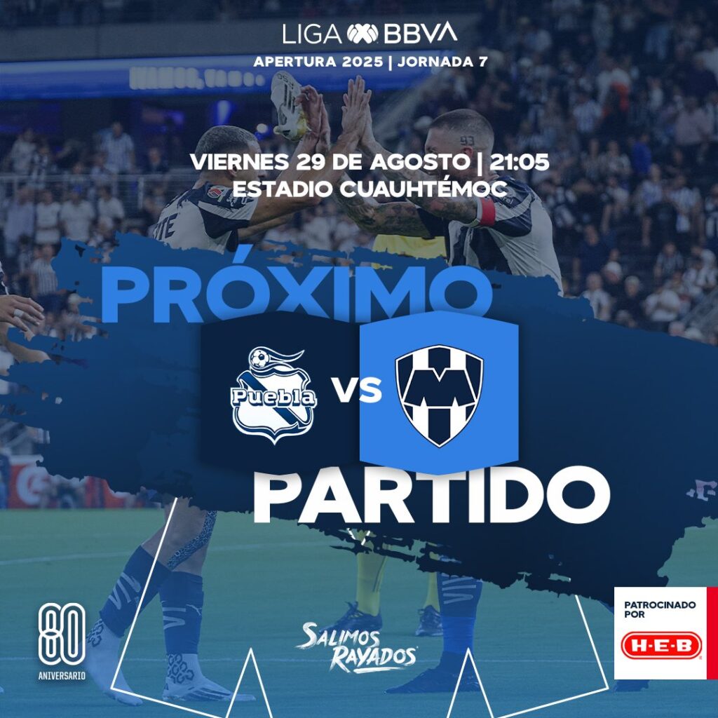 Puebla vs Rayados: así podrás ver EN VIVO el partido de la Jornada 7
