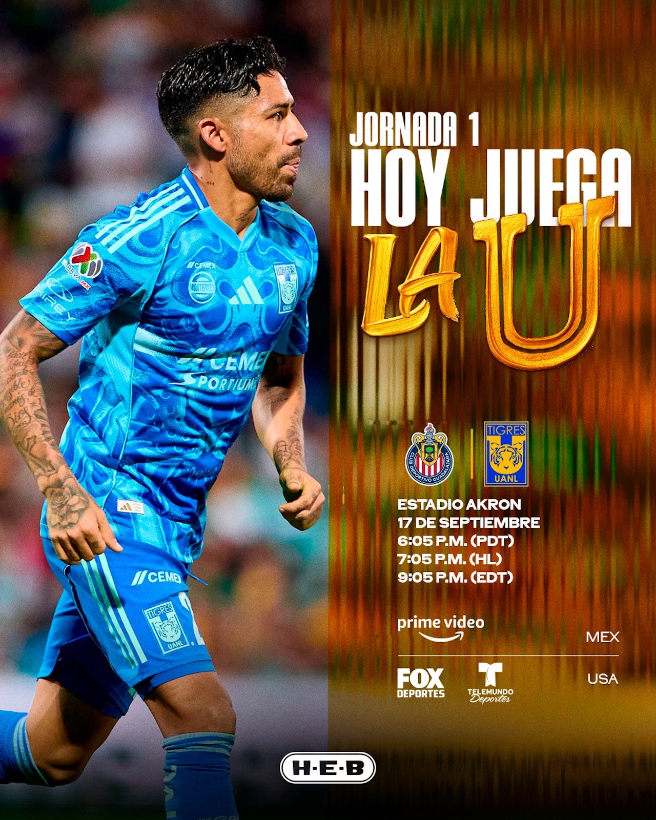 Chivas de Guadalajara vs Tigres EN VIVO: Horario y cómo ver el partido