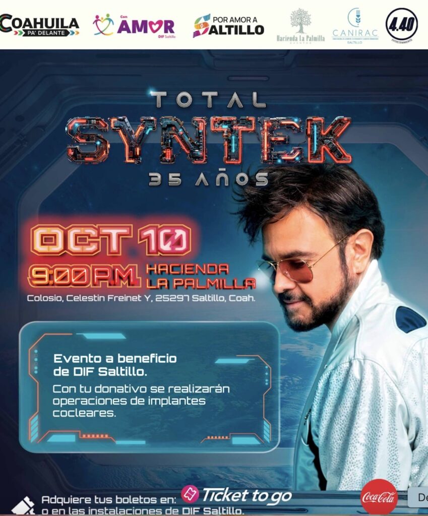 Aleks Syntek celebrará 35 años de carrera en Saltillo con show benéfico