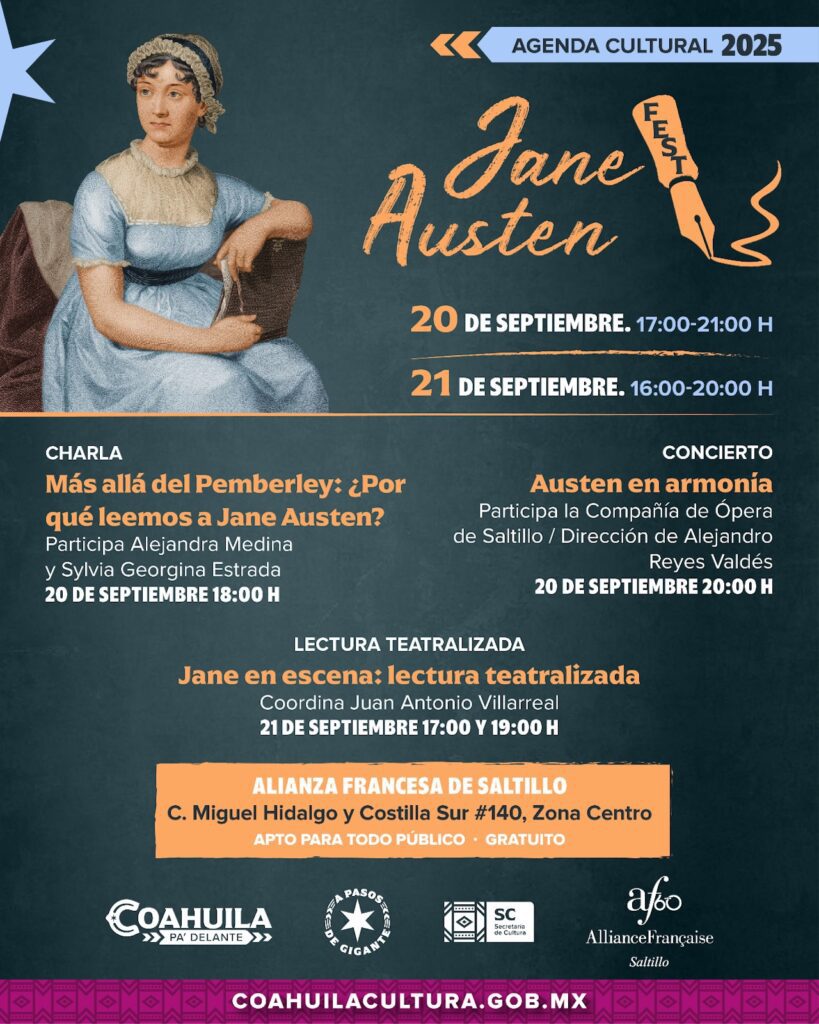 ¿No sabes qué hacer en Saltillo el fin de semana? No te pierdas en Jane Austen Fest