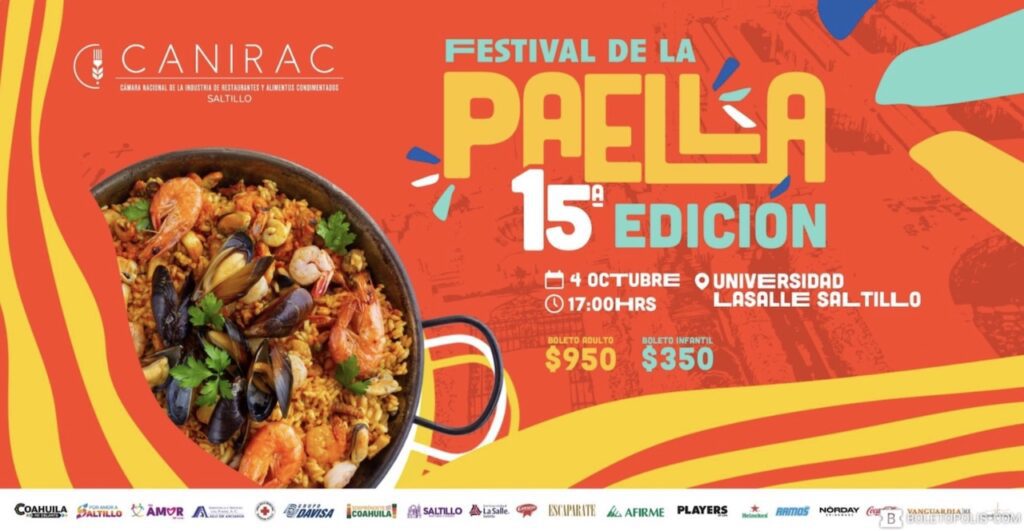 Conoce todos los detalles sobre el Festival de la Paella 2025 en Saltillo
