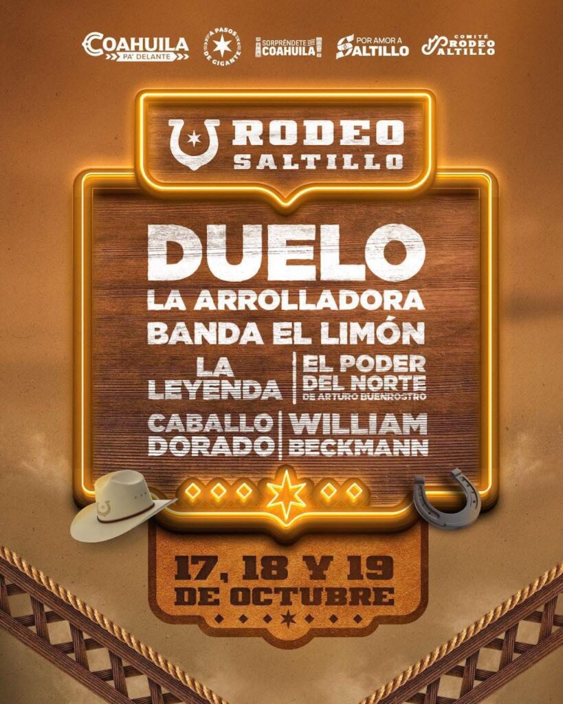 ¿Qué esperar del Rodeo Saltillo 2025? Artistas confirmados