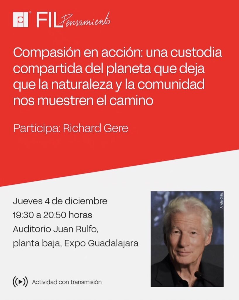 Richard Gere en la FIL Guadalajara 2025: Lo que debes saber