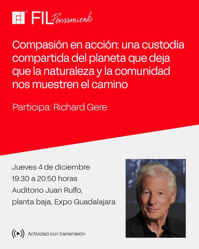 Hoy se presenta Richard Gere en la FIL Guadalajara