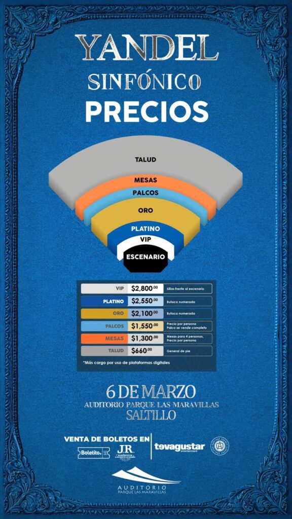 Precio de boletos para Yandel Sinfónico en Saltillo