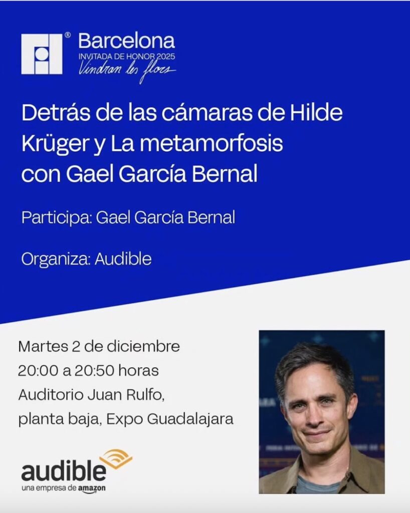Gael García Bernal estará en la FIL Guadalajara 2025