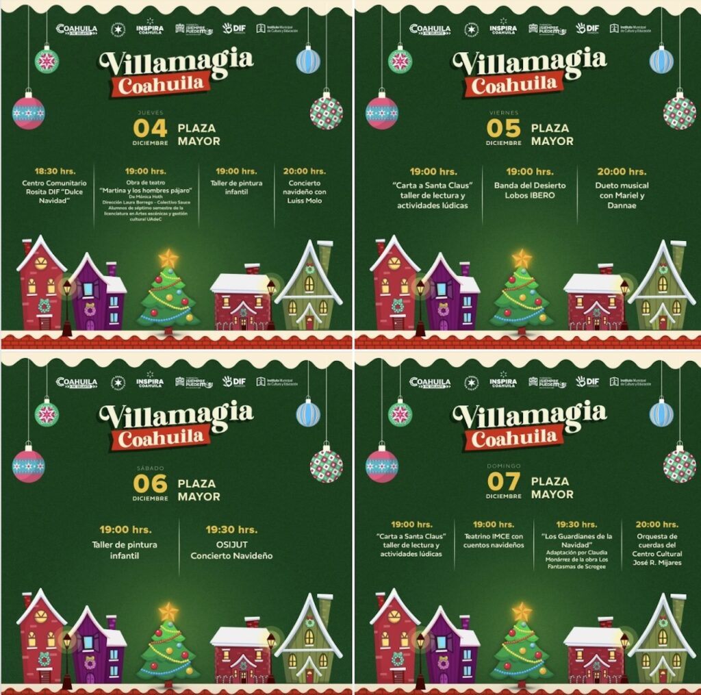 Agenda semanal de Villamagia Torreón