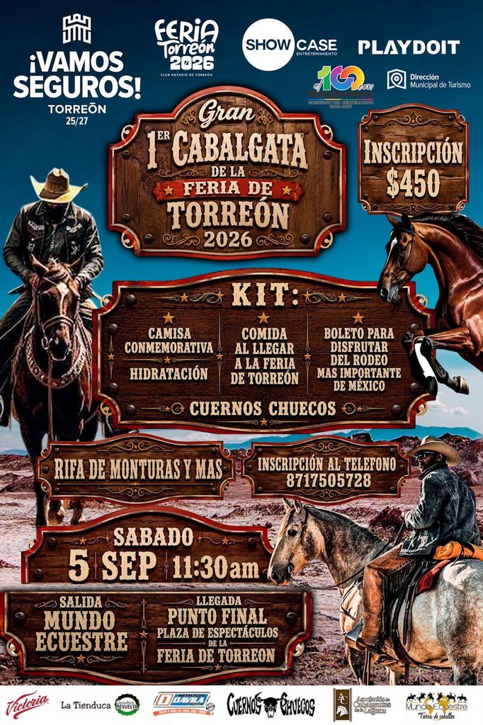 La Plaza de los Espectáculos tendrá la 1ra Gran Cabalgata de la Feria de Torreón 2026
