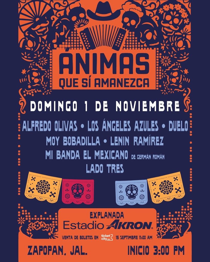 Festival Ánimas Que Sí Amanezca Guadalajara 2026: Este es el cartel oficial