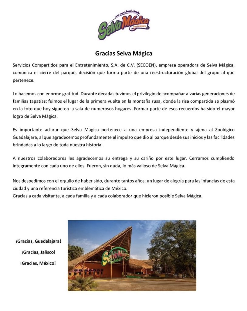 Selva Mágica cierra tras 38 años