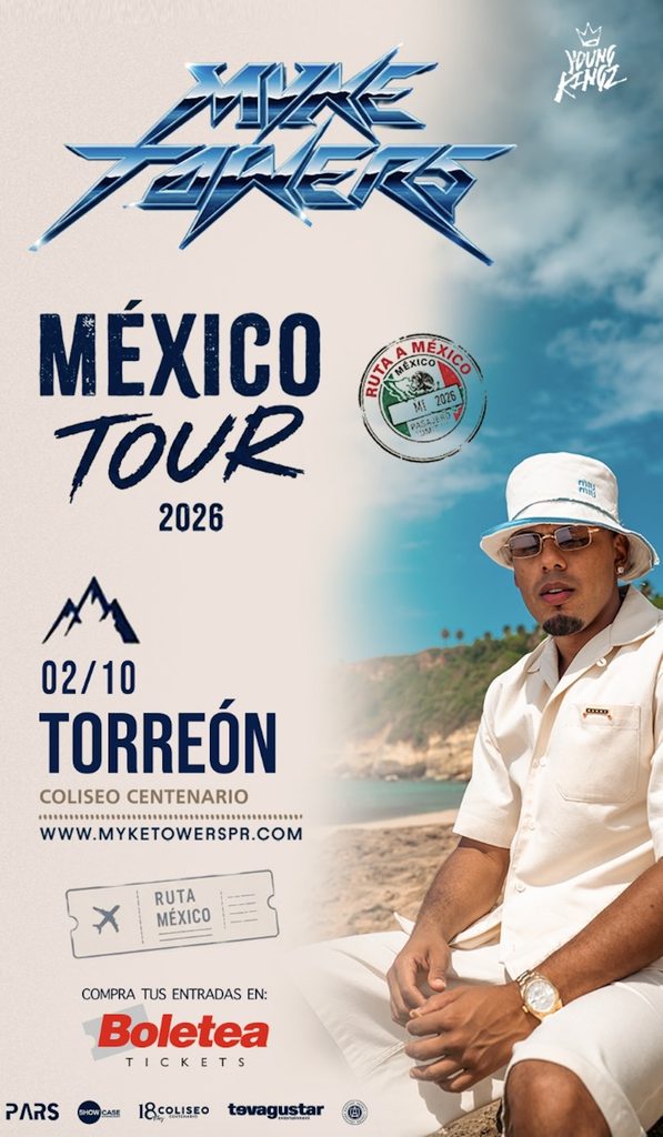 Myke Towers, Enjambre y Panteón Rococó: Aquí los conciertos que llegarán a Torreón en octubre
