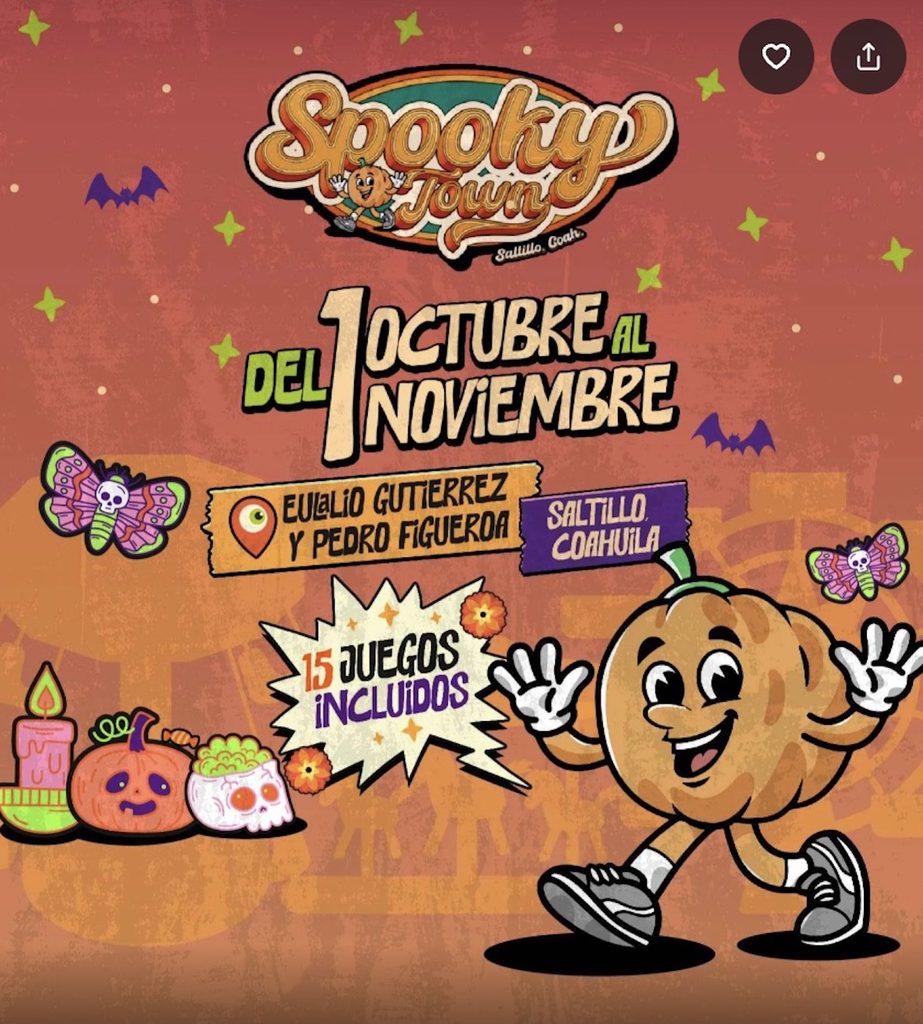 Spooky Town llega a Saltillo del 1 de octubre al 1 de noviembre