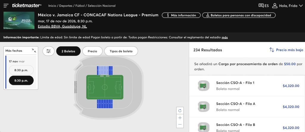Boletos México vs Jamaica en Monterrey: Así quedó la disponibilidad en el Estadio BBVA