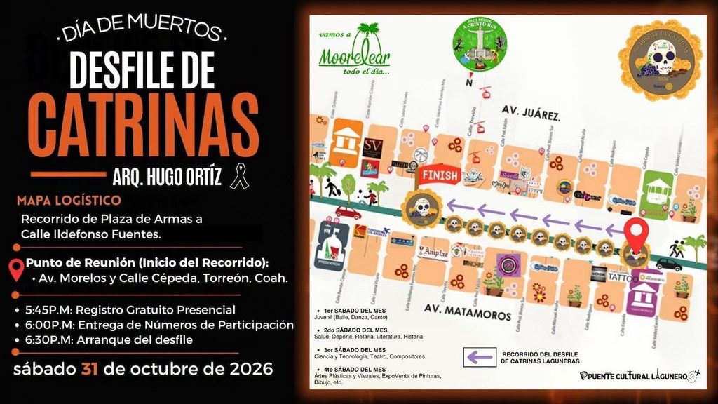 Cuándo es el Desfile de Catrinas en Torreón 2026: Guía completa del evento