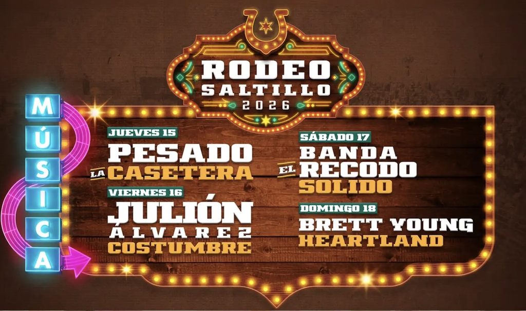 Cartelera oficial del Rodeo Saltillo 2026. Foto: Rodeo Saltillo