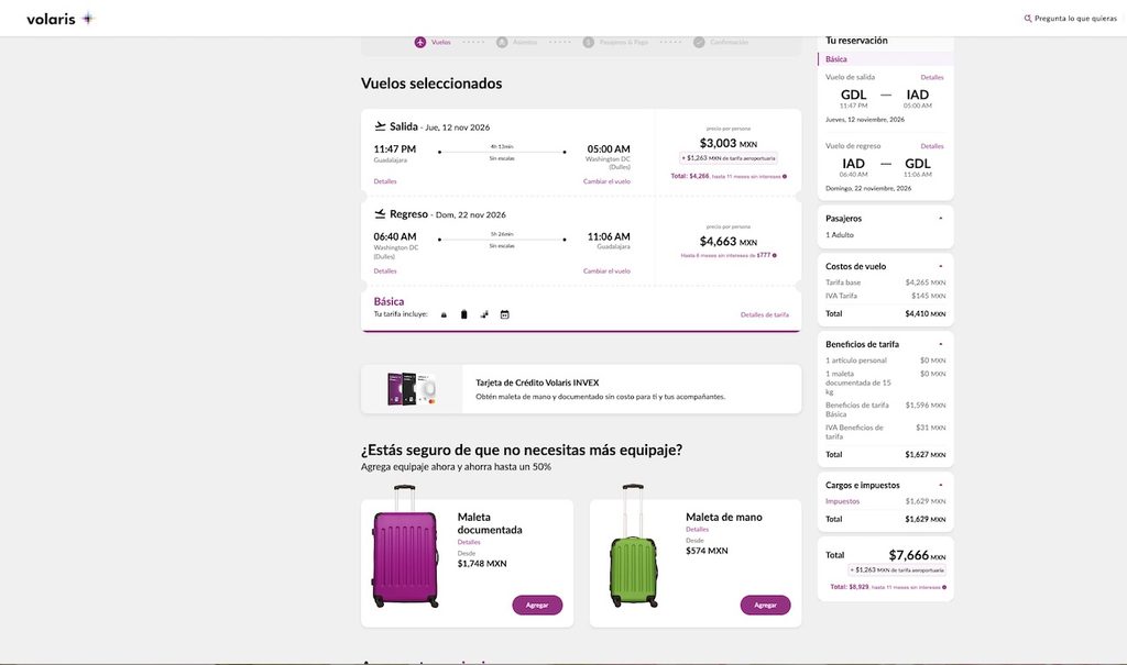 Volaris inauguró su ruta directa Guadalajara-Washington Dulles. Foto: Volaris